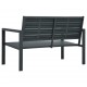 Sonata H Градинска пейка, 120 cм, HDPE, сива, имитация на дърво