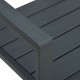 Sonata H Градинска пейка, 120 cм, HDPE, сива, имитация на дърво