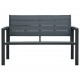 Sonata H Градинска пейка, 120 cм, HDPE, сива, имитация на дърво
