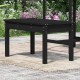 Sonata H Градинска пейка, черна, 80x44x45 см, борово дърво масив
