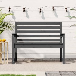 Sonata H Градинска пейка сива 109x48x91,5 см борово дърво масив - Canapele și bănci de grădină