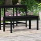 Sonata H Градинска пейка, черна, 109x44x45 см, борово дърво масив