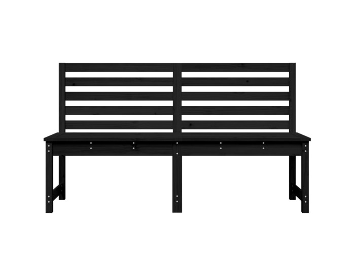 Sonata Bancă de grădină, negru, 157,5 cm, lemn masiv de pin