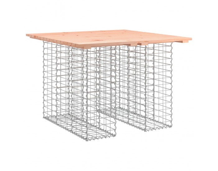 Sonata H Градинска пейка дизайн габион 100x102x72см дугласко дърво масив