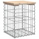 Sonata H Градинска пейка габионен дизайн 33x31x42 см борово дърво масив
