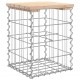 Sonata H Градинска пейка габионен дизайн 33x31x42 см борово дърво масив