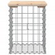 Sonata H Градинска пейка габионен дизайн 33x31x42 см борово дърво масив