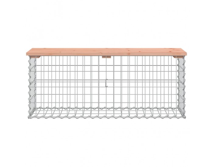 Sonata H Градинска пейка габионeн дизайн 103x31,5x42 см дуглас масив