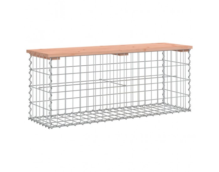 Sonata H Градинска пейка габионeн дизайн 103x31,5x42 см дуглас масив