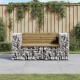 Sonata H Градинска пейка габионен дизайн 143x71x65,5 см импрегниран бор