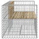 Sonata H Градинска пейка габионен дизайн 143x71x65,5 см импрегниран бор
