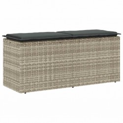 Sonata H Градинска пейка с възглавница Светло сиво 110x40x44 cm - Canapele și bănci de grădină