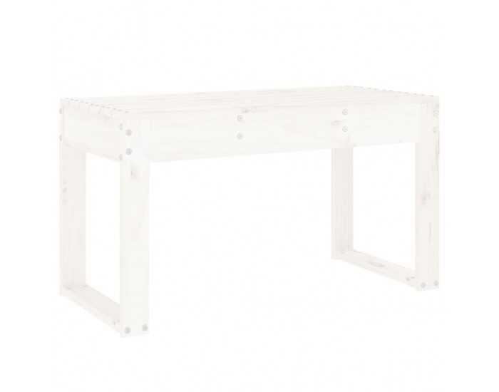 Sonata H Градинска пейка, бяла, 80x38x45 см, борово дърво масив