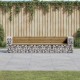 Sonata H Градинска пейка габионен дизайн 287x71x65,5 см импрегниран бор