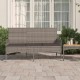 Sonata H 3-местна градинска пейка с възглавници, сива, полиратан