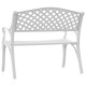 Sonata Bancă de grădină, alb, 102 cm, aluminiu turnat