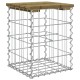 Sonata Bancă grădină, design gabion, 33x31x42 cm, lemn pin impregnat