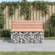 Sonata H Градинска пейка дизайн габион 103x70x65 см дугласко дърво масив