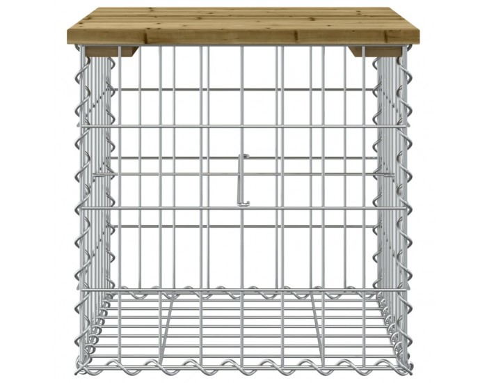Sonata H Градинска пейка габионен дизайн 43x44x42 см импрегниран бор
