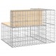 Sonata H Градинска пейка габионен дизайн 92x71x65,5 см бор масив