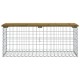 Sonata Bancă grădină, design gabion, 103x44x42 cm, lemn pin impregnat