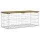 Sonata Bancă grădină, design gabion, 103x44x42 cm, lemn pin impregnat