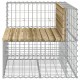 Sonata H Градинска пейка габионен дизайн 92x71x65,5 см импрегниран бор