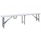 Sonata H Сгъваеми градински пейки, 2 бр, 180 см, HDPE, бели