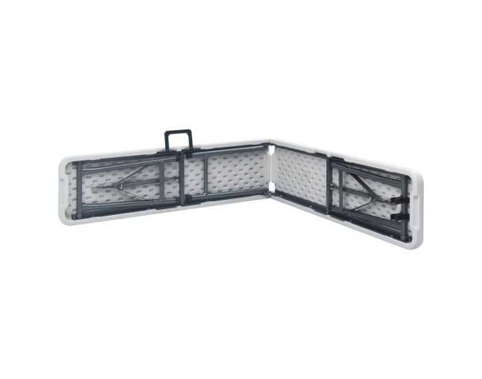 Sonata H Сгъваеми градински пейки, 2 бр, 180 см, HDPE, бели