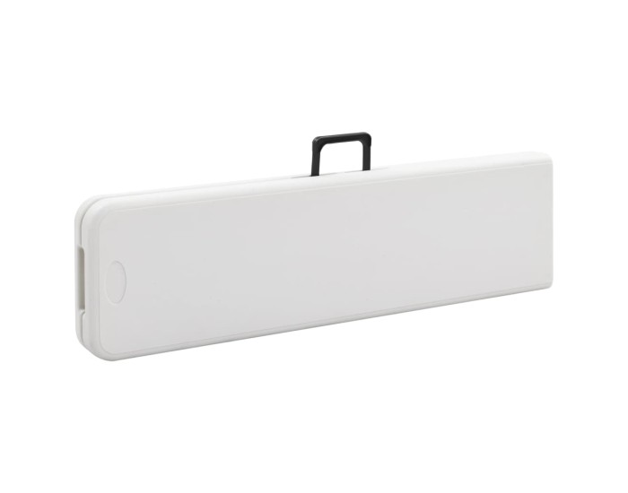Sonata Bănci de grădină pliabile, 2 buc., alb, 180 cm, HDPE
