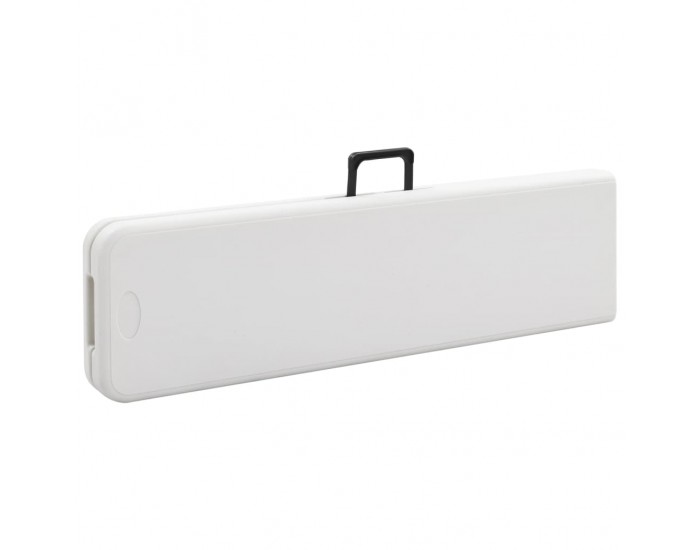 Sonata H Сгъваеми градински пейки, 2 бр, 180 см, HDPE, бели