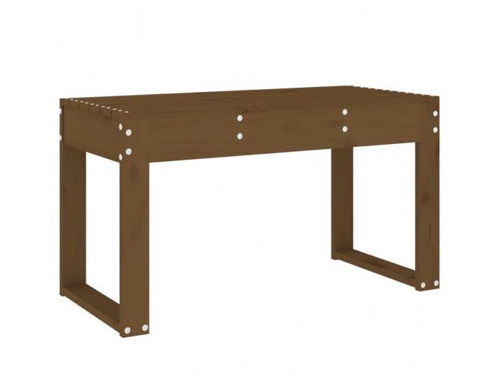 Sonata H Градинска пейка, меденокафява, 80x38x45 см, борово дърво масив