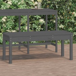 Sonata H Градинска пейка сива 109x44x45 см борово дърво масив - Canapele și bănci de grădină