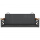 Sonata H Пейка люлка, черна, 109x62x40 см, полиратан