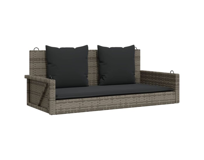 Sonata Bancă de balansoar cu perne, gri, 119x56x48 cm, poliratan