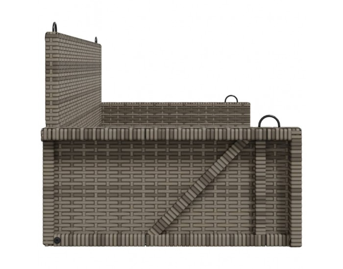 Sonata H Пейка люлка, сива, 119x56x48 см, полиратан