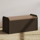 Sonata H Пейка за съхранение с възглавница кафява 115x51x52 см полиратан