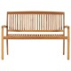 Sonata Bancă de grădină stivuibilă cu pernă, 128,5 cm, lemn masiv tec