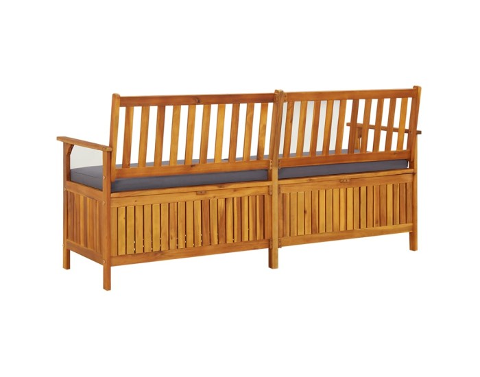 Sonata Bancă de depozitare cu pernă, 170 cm, lemn masiv de acacia