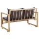 Sonata Bancă de grădină cu perne, 115 cm, bambus