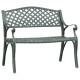 Sonata Bancă de grădină, verde, 102 cm, aluminiu turnat