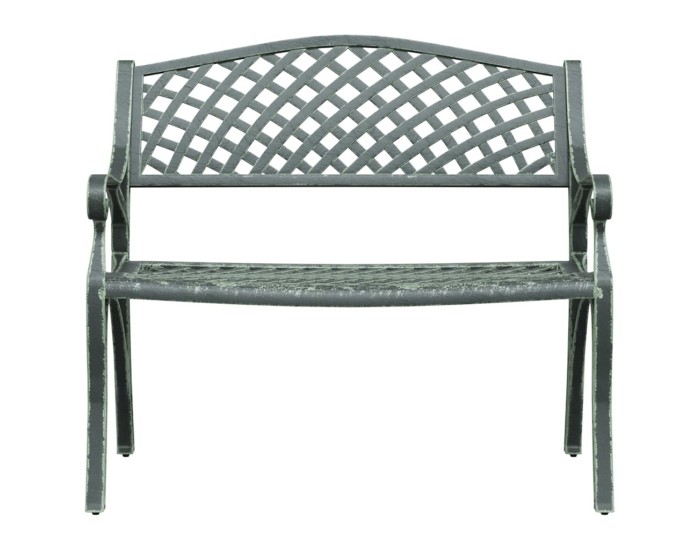Sonata Bancă de grădină, verde, 102 cm, aluminiu turnat