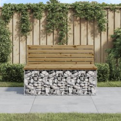 Sonata H Градинска пейка с габионен дизайн 103x70x65 см импрегниран бор - Canapele și bănci de grădină
