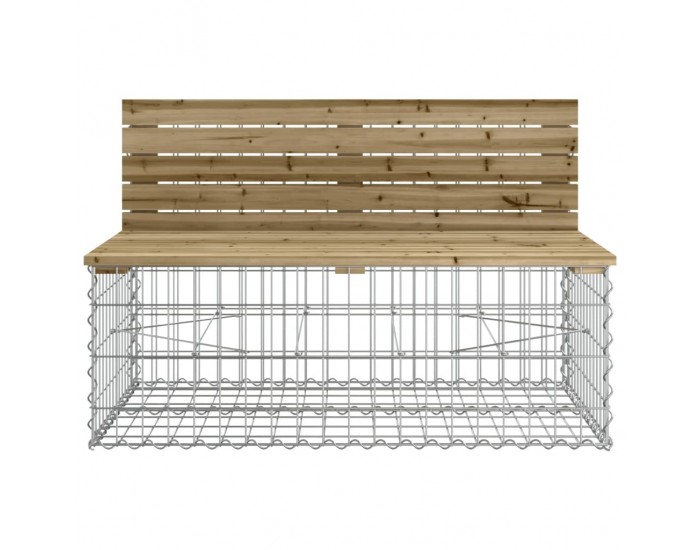 Sonata H Градинска пейка с габионен дизайн 103x70x65 см импрегниран бор