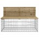 Sonata H Градинска пейка с габионен дизайн 103x70x65 см импрегниран бор