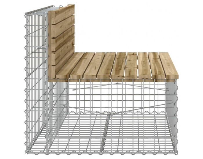 Sonata H Градинска пейка с габионен дизайн 103x70x65 см импрегниран бор