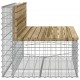 Sonata H Градинска пейка с габионен дизайн 103x70x65 см импрегниран бор