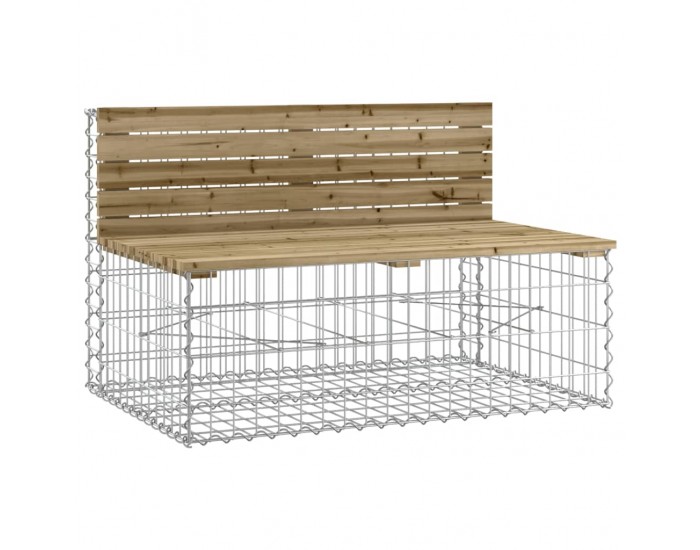 Sonata H Градинска пейка с габионен дизайн 103x70x65 см импрегниран бор