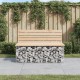 Sonata H Градинска пейка габионен дизайн 103x70x65 см борово дърво масив