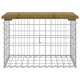Sonata Bancă grădină, design gabion, 63x44x42 cm, lemn pin impregnat